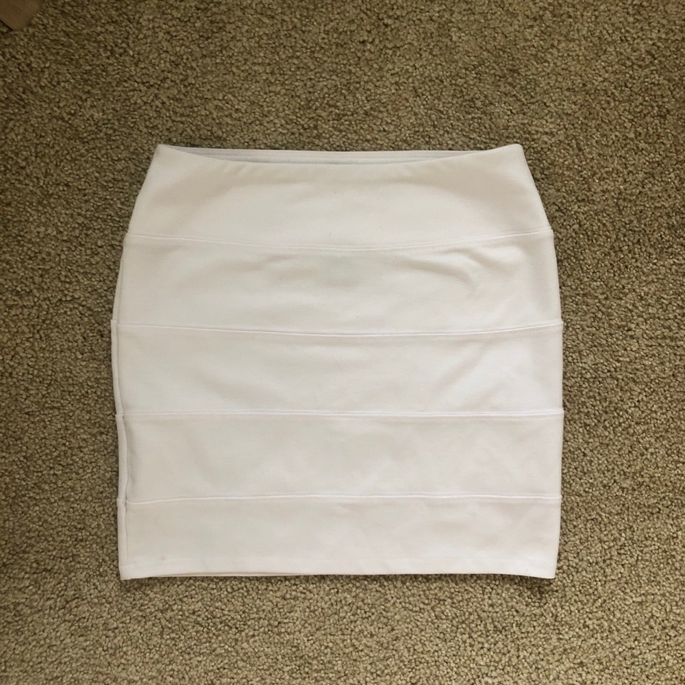 Nollie White Bandage Bodycon Mini Skirt - Size Small